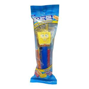 Pez Sponge Bob Square Pants Candy and Dispenser Expiration 2029